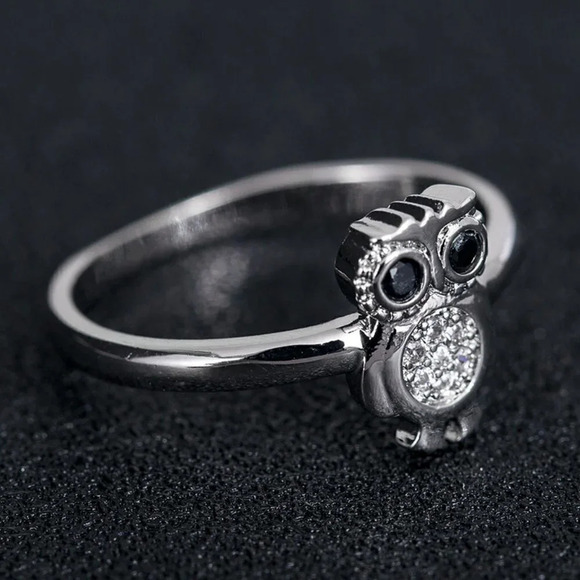 🍁  925 Silver Plated 3A CZ Cute Ring for Men Women, FB16FA1042 - Picture 5 of 6